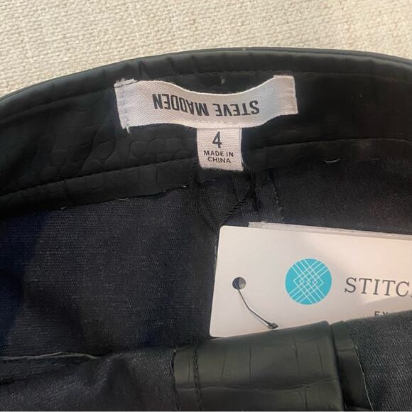 NWT Steve Madden Stitch Fix Faux Leather Cargo Mini Skirt Size 4 - Picture 10 of 10